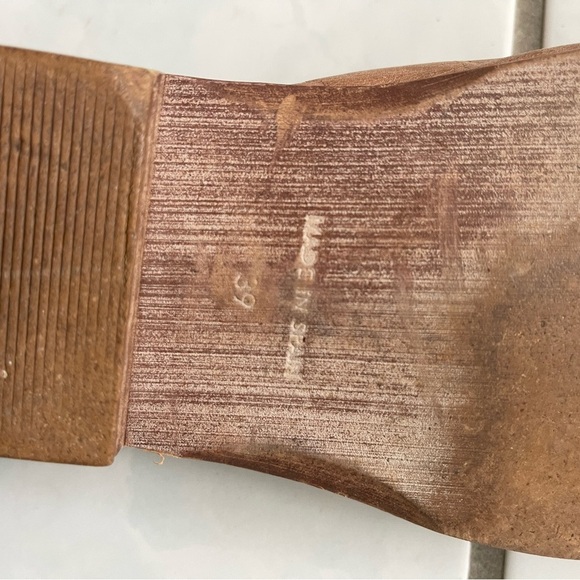 Free People Anthropologie leather slip on peep toe - Picture 3 of 4